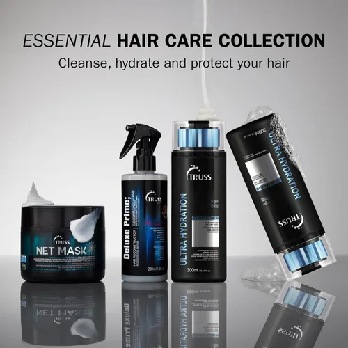 Vista 6 de TRUSS Champú para cabello ultra hidratante para mujeres y hombres, champú hidratante para cabello seco, restaura la fuerza, suavidad y brillo