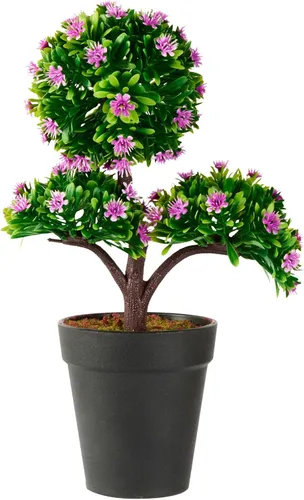Vista 13 de Restaurantware - Orquídeas artificiales de 4 x 14 pulgadas, 12 orquídeas falsas en maceta, 5 flores, uso como centro de mesa, decoración del hogar u