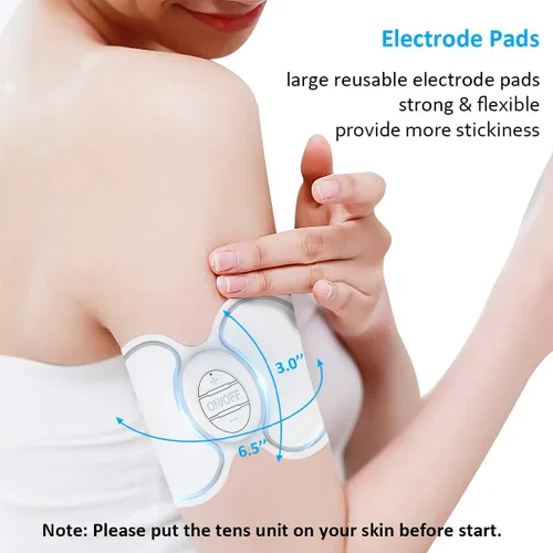 Vista 5 de OSITO FSA Unidad TENS inalámbrica Estimulador muscular Máquina de masaje EMS con control remoto recargable mini dispositivo de terapia de alivio