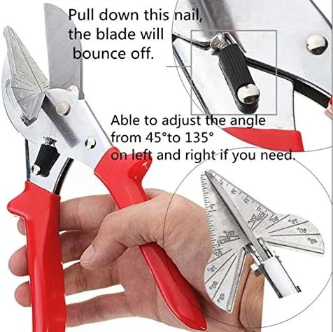 Vista 8 de Tubo de enlace troncal de PVC Multi ángulo Junta de inglete Cizalla Trim Cutter Herramientas de mano 45-90Degree TT45-120