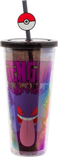 Vista 27 de Silver Buffalo Disney Una Loca Aventura de Goofy con Goofy, Max Goof, Roxanne y Bobby Zimuruski - Vaso de plástico para bebidas frías con tapa