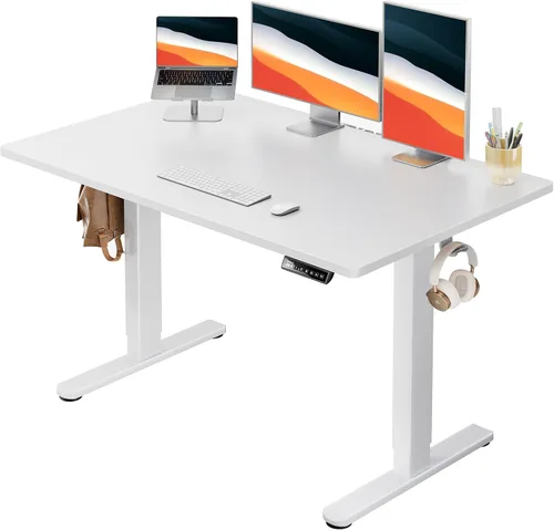 Vista 12 de HUANUO Escritorio Eléctrico de Pie, Superficie de Escritorio de Una Sola Pieza de 40" x 24", Escritorio de Computadora de Altura Ajustable, 4 Negro