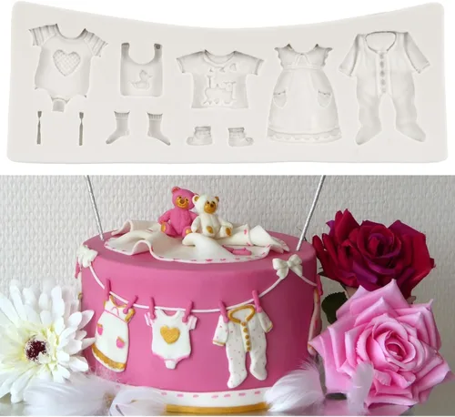 Vista 11 de Molde de silicona para fondant de bebé durmiendo para decoración de pastel de cumpleaños, baby shower, chocolate, cupcake, caramelo, azúcar