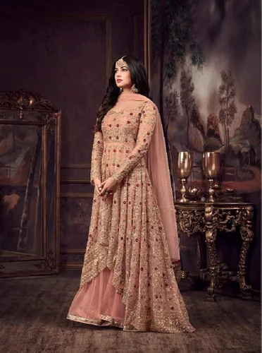 Vista 3 de Prija Collection - Traje Anarkali para mujer, listo para usar, para bodafiesta, estilo indio paquistaní