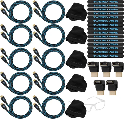Vista 10 de Paquete de 2 cables HDMI 4K de 15 pies, paquete múltiple