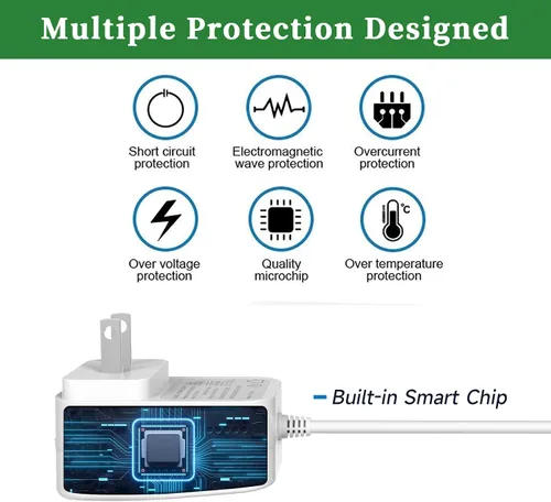 Vista 6 de Fuente de alimentación de 5 V 1.5 A, cargador de 5 voltios con puertos tipo C y micro USB, para Kindle de 5 voltios, teléfonos inteligentes