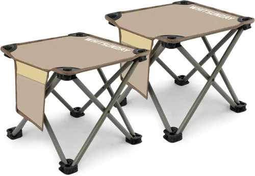 Vista 11 de Whitsunday Taburete plegable, taburete plegable portátil de 12.6 pulgadas para camping, pesca, senderismo, jardinería y playa, color negro, 1 unidad