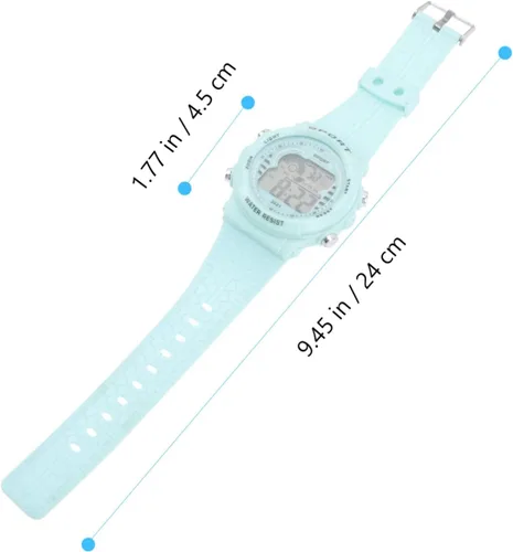 Vista 7 de ibasenice Reloj deportivo digital impermeable LED reloj de cuenta regresiva con temporizador de alarma para hombres y mujeres, color negro