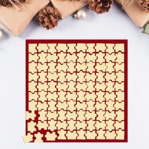 Vista 3 de Rompecabezas cuadrado de metal, troquelados para hacer tarjetas, troqueles de corte rectangular para decoración de bricolaje, papel, manualidades