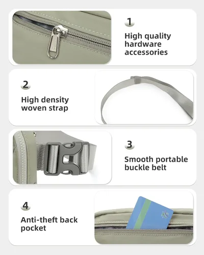 Vista 7 de Cinturones de moda para mujeres y hombres, A-gris verde, Deportes