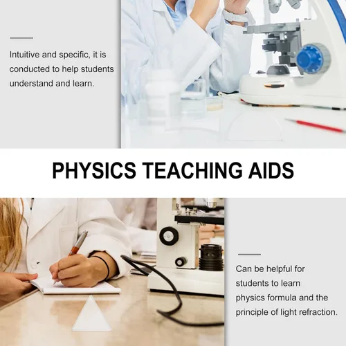 Vista 7 de Baluue 25 lentes ópticas cóncavas convexas, triple refracción física básica, enseñanza, experimentos de laboratorio ópticos, herramientas de aula