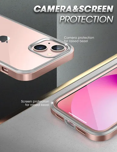 Vista 6 de SUPCASE UB Edge Pro Series - Funda para iPhone 13 (versión 2021) de 6.1 pulgadas, funda protectora transparente de marco delgado con protector