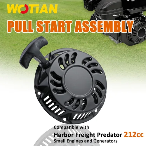 Vista 2 de WOTIAN 212cc Pull Start Compatible con Predator 212 Pull Start Assembly Harbor Freight 196cc 212cc 225cc 6.5hp 7hp 7.5hp Arrancador de Retroceso