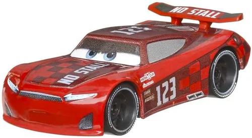 Vista 2 de Disney Cars Mattel 1:55 Diecast - Paquete de 2 unidades de cera brillante de próxima generación Conrad Camber & No Stall Jonas Carvers