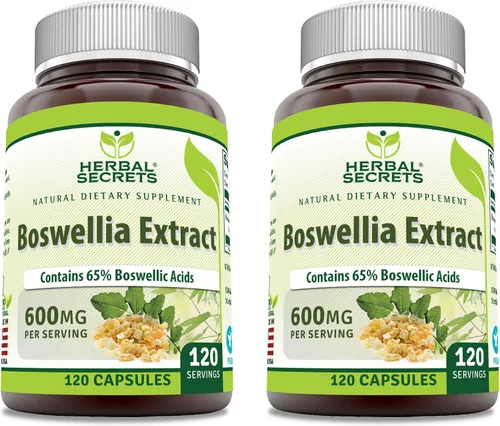 Vista 7 de Extracto de Boswellia Serrata Herbal Secrets (65% de ácidos de boswellia) 0.021 oz 120 comprimidos naturales, paquete de de 1, 1