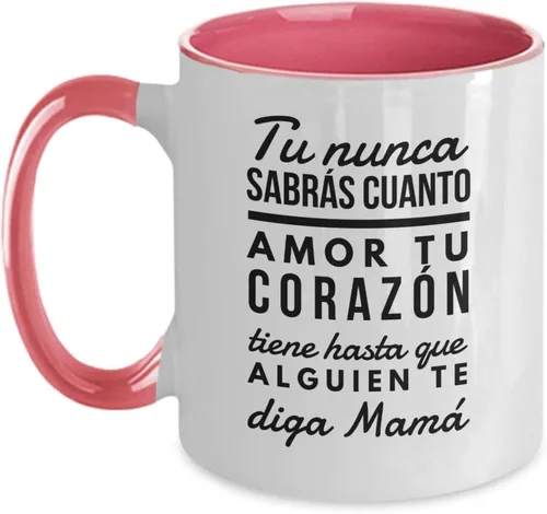 Vista 4 de Dia de la Madre Taza de café original taza chistoza regalo para mamá, abuela, día de la madre, 11onza, Negro