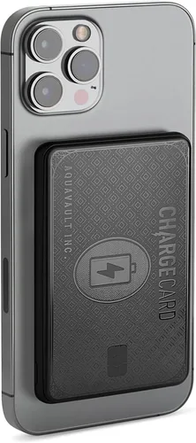 Vista 9 de AquaVault Chargecard Magsafe Cargador Portátil 5000mAh 20W Carga Rápida - Banco de Energía Magnético, Paquete de Batería Ultra-Delgado Compatible