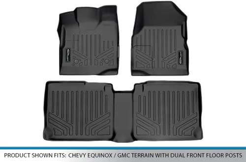 Vista 5 de MAXLINER - Juego de alfombrillas de suelo de ajuste personalizado de 2 filas compatibles con GMC Terrain 2010-2011