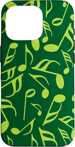 Vista 19 de Funda para iPhone 11 Pro Max con notas musicales verdes