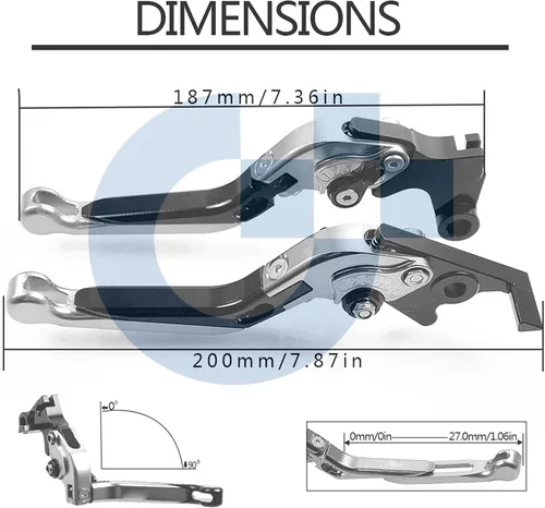 Vista 2 de Palancas de embrague de freno para Yamaha XT660R XT660 R R 2014 2015 2016 2004-2017 (color : 1)