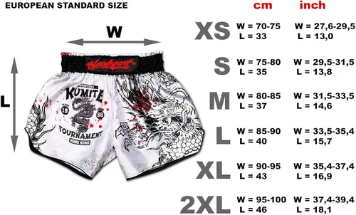 Vista 3 de Muay Thai Shorts Kickboxing Martial Arts Combat Fight MMA UFC Boxer Boxing Trunks unisex, Blanco
