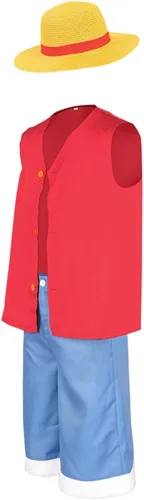 Vista 3 de Disfraz de mono para niños, con gorro, camisa y pantalones cortos, trajes de Halloween