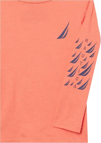 Vista 4 de Nautica Camiseta de manga larga con logotipo en el pecho para niño