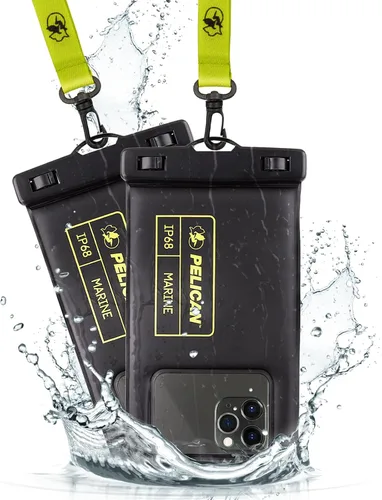 Vista 18 de Pelican Marine - Bolsa impermeable para teléfono IP68 con bolsillo de almacenamiento (grande) - Estuche impermeable flotante para teléfono
