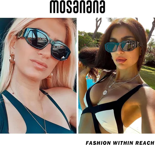 Vista 3 de mosanana Gafas de sol rectangulares de moda para mujeres y hombres, modelo TRACER