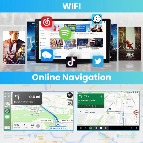 Vista 6 de Radio Android para Ford F150 2009-2012 0nly ajuste manual de CA, con pantalla táctil de 9 pulgadas, 2 GB+64 GB, compatible con Carplay, Android