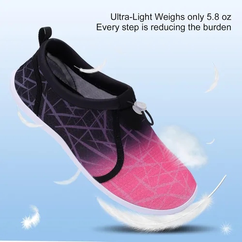 Vista 3 de XIHALOOK Zapatos de agua para mujeres y hombres de secado rápido con cordón para playa, natación, piscina, surf, deportes acuáticos