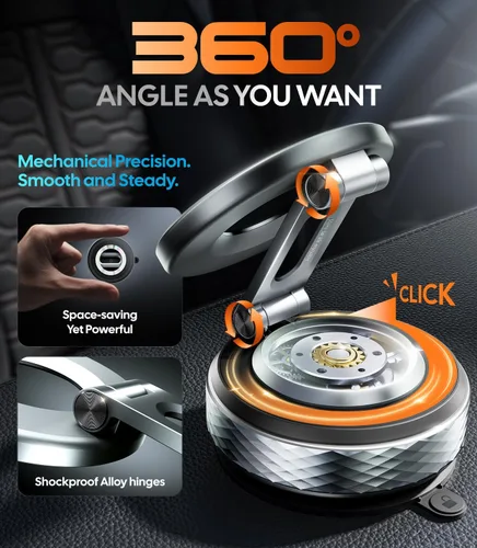 Vista 5 de Wigoo Vacuum Magnetic Phone Holder for Car for Magsafe, Gray Gris