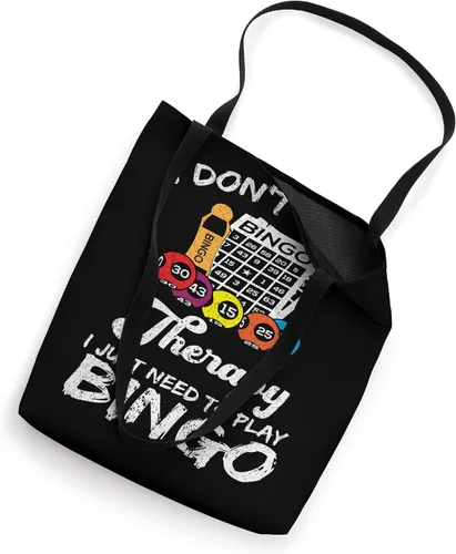 Vista 2 de Vintage I Dont Need Therapy I Just Need To Play Bolsa de mano de bingo