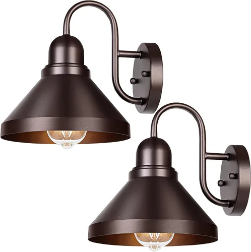 Vista 9 de Brightever Luces de pared para exteriores con sensor de movimiento, luces de porche del atardecer al amanecer, apliques de pared para exteriores
