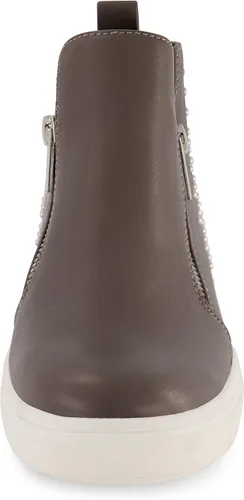 Vista 3 de CUSHIONAIRE Hollywood - Tenis de cuña oculta con tachuelas y espuma viscoelástica para mujer, Negro, 1
