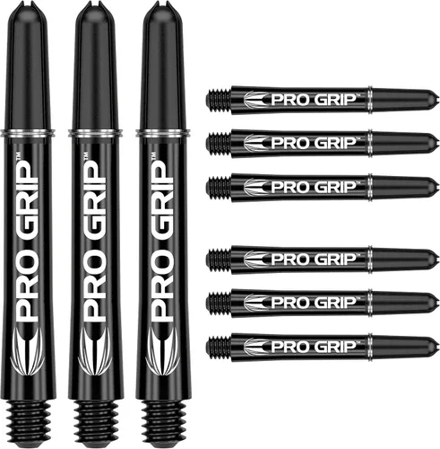 Vista 13 de Target Darts Pro Grip Shafts – Set of 9 3 Sizes (Short, Intermediate, Medium), 12 Colours Dart Stems, Professional Darts Accessories, 2BA Shaft
