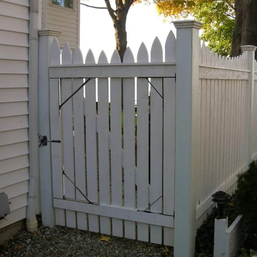 Vista 6 de Kit de puerta anti hundimiento resistente no se hunde, soporte de esquina de puerta para valla de puerta de madera con un pestillo de puerta