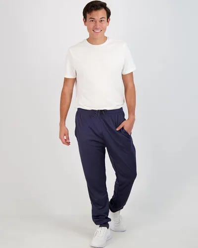 Vista 4 de Real Essentials Paquete de 3 pantalones deportivos de malla Tech para hombre con bolsillos (disponibles en tallas grandes y altas)
