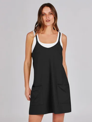Vista 6 de Caracilia Minivestido de verano para mujer, casual, sin mangas, con tirantes delgados, vestido de verano atlético corto para entrenamiento de tenis