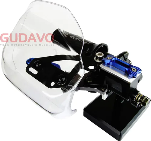 Vista 8 de Protectores de mano universales para motocicleta, deflectores de parabrisas, 1 par de protectores de manos ajustables para el viento y el frío