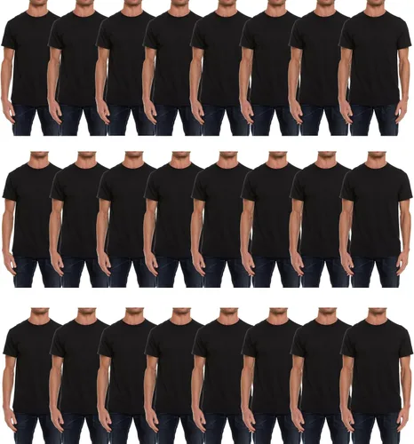 Vista 21 de SOCKS'NBULK Camisetas de manga corta con cuello redondo de algodón para Paquete de 12 variados.
