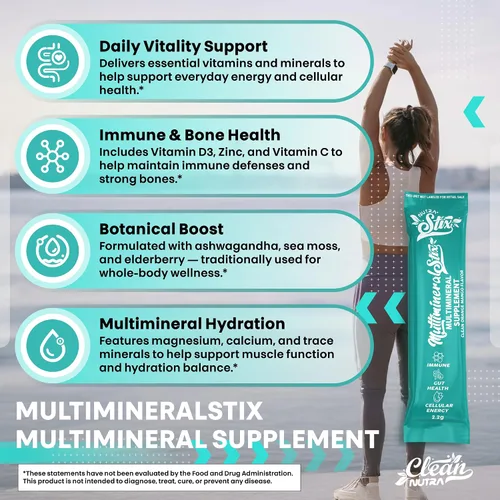 Vista 5 de Polvo de Musgo Marino Baya de Saúco Ashwagandha Chlorella Miel de Manuka VitaminaD3 Vitamina C Zinc Espirulina Yodo Verdes Detox Apoyo Inmune Sin