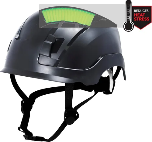 Vista 3 de GE Safety Helmet, Impact Absorbing Tech, Adjustable Ratchet, ANSI Type 1, Memory Foam Padding, Hard Hats Protection, Chin Strap, Class C (Vented) &