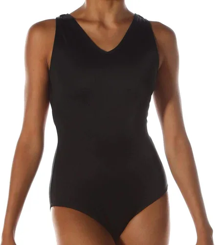 Vista 5 de Alexandra Costumes - Leotardo de malla con cuello en V para jóvenes y niñas