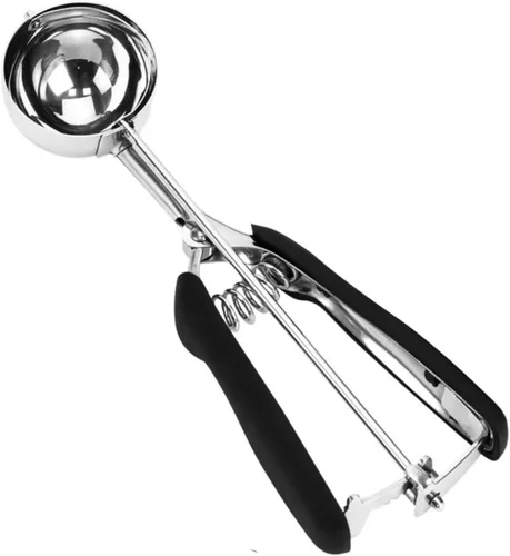 Vista 58 de Cuchara de Helado y Galletas de Acero Inoxidable - Capacidad de 5.3Tbsp/80ml/2.7oz, Liberación con Gatillo