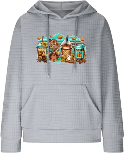 Vista 113 de SHAOBGE Sudaderas con capucha de gran tamaño para mujer, sudaderas con capucha para entrenamiento, suéteres casuales y cómodos trajes de moda