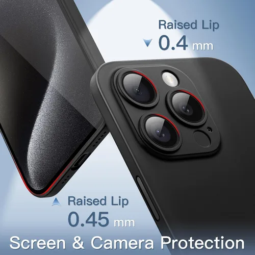 Vista 4 de JETech Funda Ultra Delgada para iPhone 15 Pro Max de 6.7 pulgadas, Cubierta de Lente de Cámara, Funda Minimalista Rígida de PP Ligera con Acabado