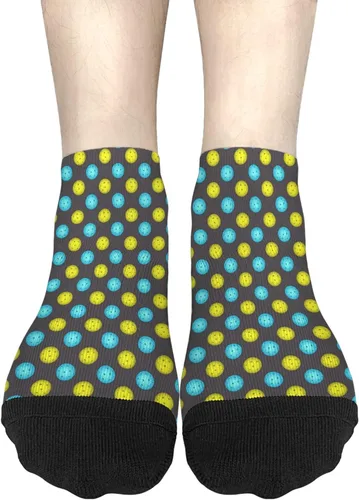 Vista 3 de devor Calcetines de tobillo para hombre, calcetines cortos de algodón para hombre, calcetines de humor para píllebol, Blanco