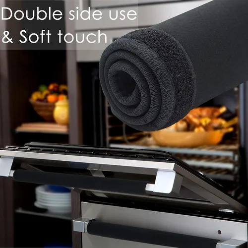Vista 5 de 7 piezas de cubierta de manija de puerta de refrigerador, lavable para electrodomésticos de cocina, nevera, horno, microondas, lavavajillas