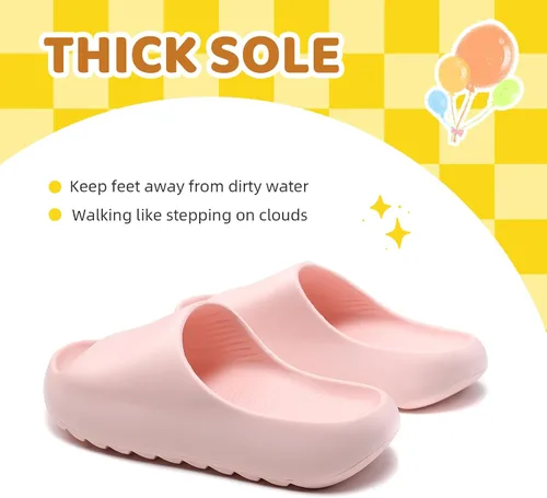 Vista 26 de Sandalias acolchadas para mujeres, hombres y niños, cómodas, antideslizantes, suaves, impermeables, para baño, ducha, sandalias acolchadas de suela